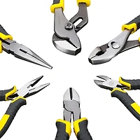WorkPro Pliers Set - 6 Piece, Non-slip TPR handle