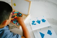 Chuckle & Roar Easel Jr. Planche de jeu magnétique effaçable à sec et craie pour les 3 ans et + par Buffalo Games Chuckle & Roar Easel Jr. Planche de jeu magnétique effaçable à sec et craie