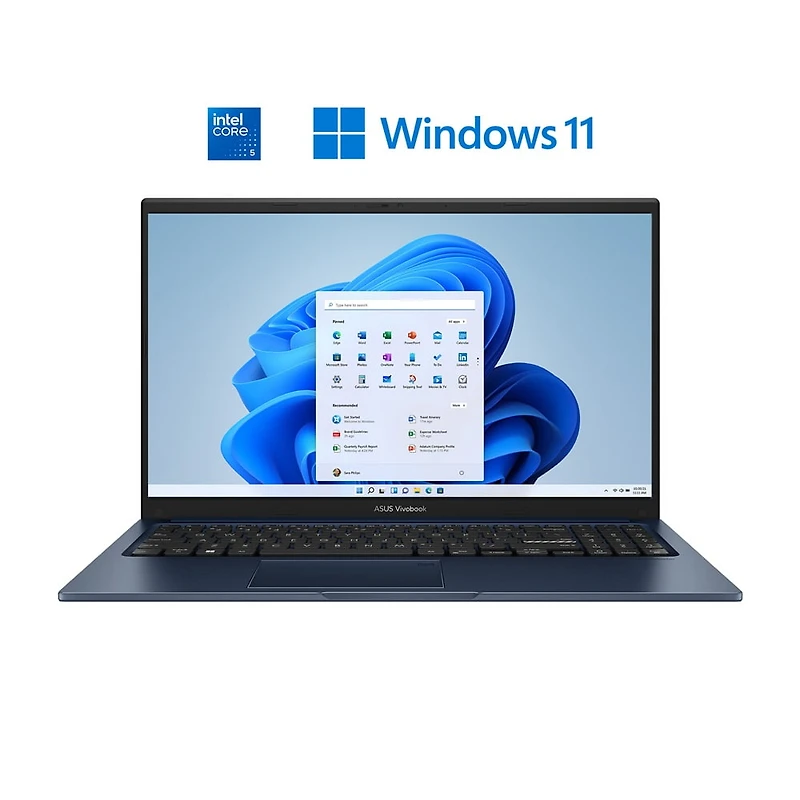 ASUS Vivobook 15 Laptop, 15.6” FHD (1920 x 1080) Display, Intel Core 5-120U CPU, Intel® Graphics, 8 GB RAM, 512 GB SSD, Wi-Fi 6, Fingerprint, Windows 11 Home, Quiet Blue, X1504VAP-WB51-CB