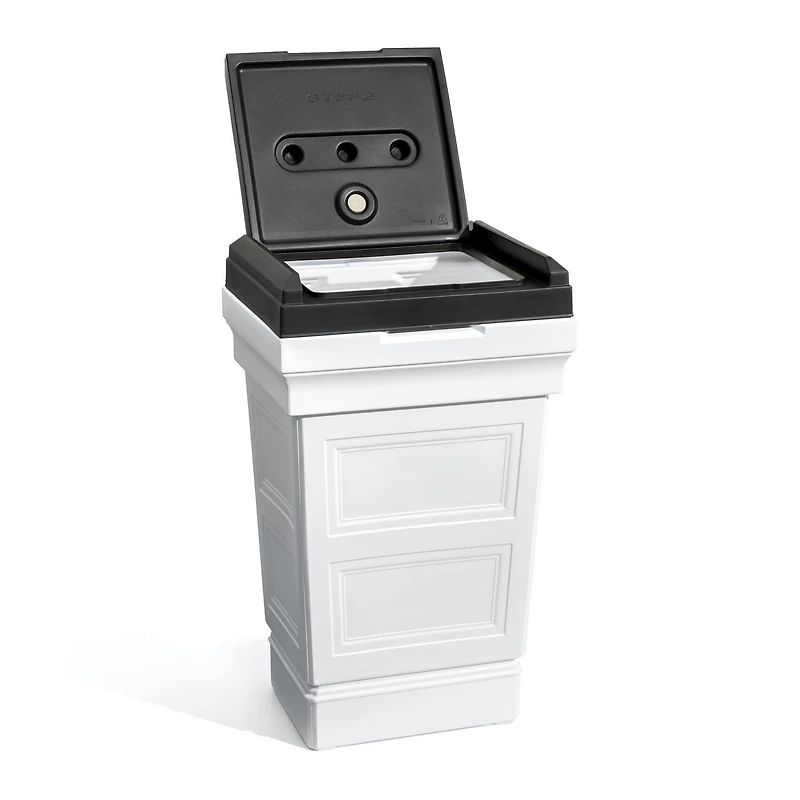 Step2 Atherton Patio Garbage Container (Classic White)