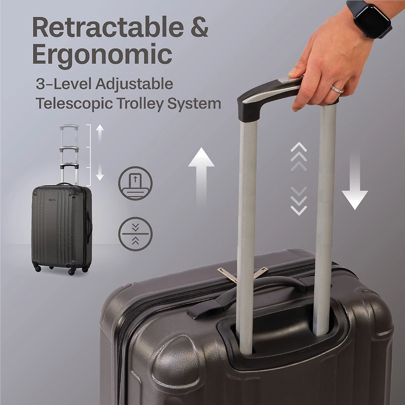 Jetstream Southbound Valise Enregistrée Rigide Grand Format Extensible 28 Pouces, Valise de Voyage à Roulettes avec Roues Pivotantes