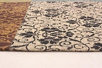 ECARPETGALLERY 5'8" x 7'6" Transitional Collage Handmade Area Rug for Living Room, Dining Room and Bedroom in Grey