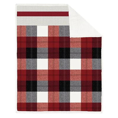 Safdie & Co. Premium Ultra Soft Throw Blanket with Sherpa Reverse Winter Plaid
