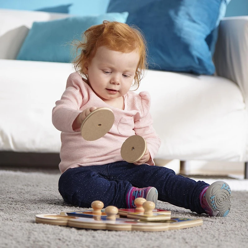Melissa & Doug First Shapes Jumbo Peg Wooden Puzzle