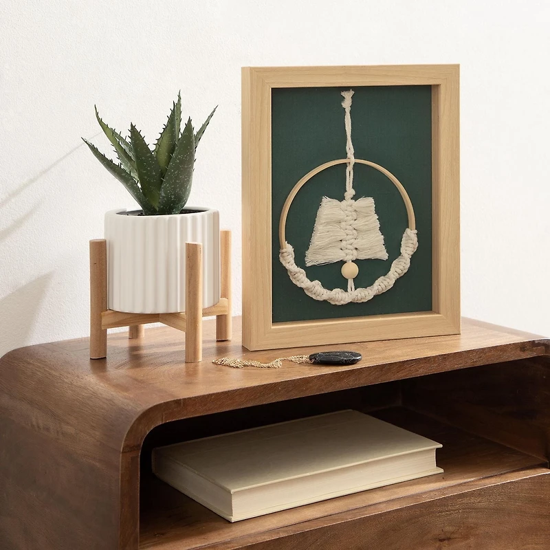 Framed Woven Art 8x10 Green