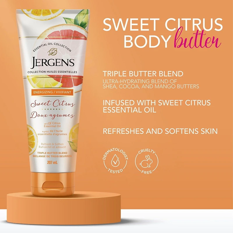 Jergens Energizing Sweet Citrus Triple Butter Blend