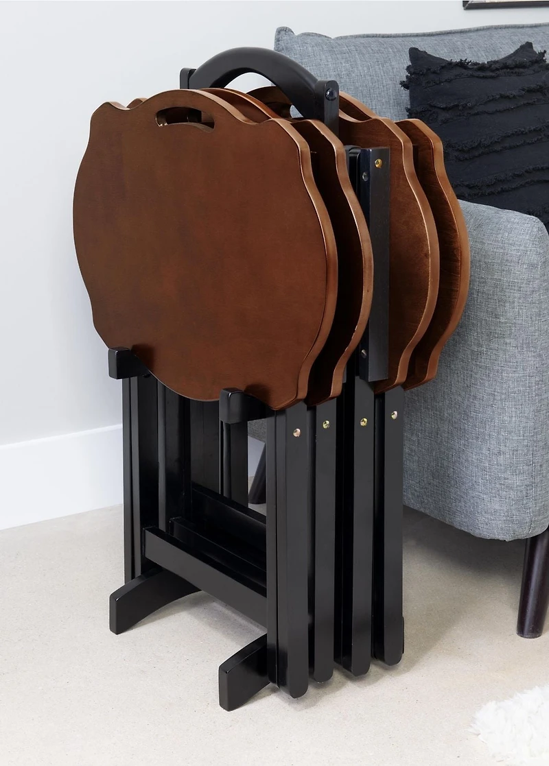 Lando Tray Table Set, Black