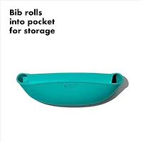 OXO Tot - Bavoir à manches roulées - Pour jouer ou les repas - Bébé et tout-petit à partir de 9 mois - Bleu sarcelle