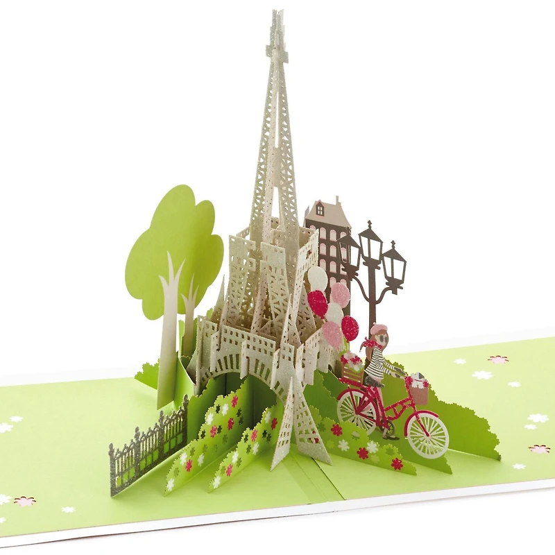 Carte de fête Signature en relief – Paper Wonder de Hallmark (Paris « Très Happy »)