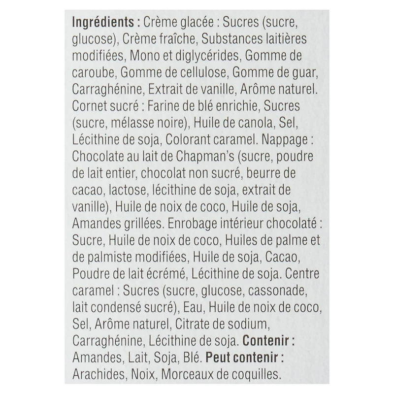 Chapman's Yukon Grizzly Vanilla and Almonds Ice Cream Cone in a Box 5x140 ml