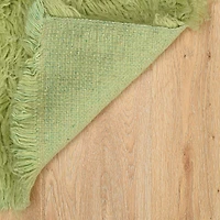 Tapis Nouveau Flokati 1400 gr de 5' x 8', Vert Citron