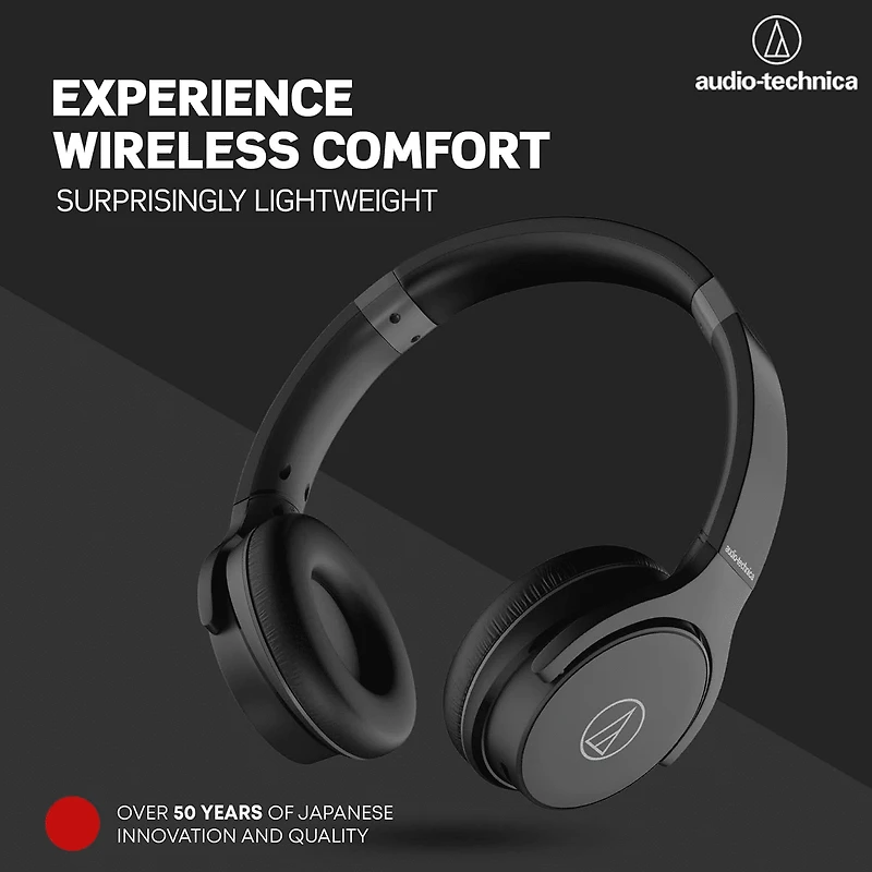 Audio-Technica ATH-S220BTBK Wireless On Ear Headphones, Black