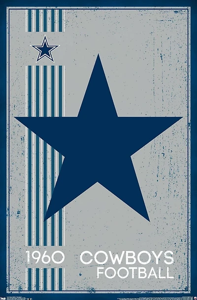 NFL Dallas Cowboys - Retro Logo 14 Wall Poster