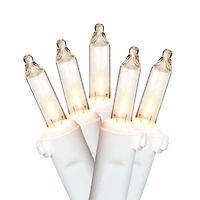 Mini guirlandes de Noël lumineuses dotées de 100 ampoules à incandescence de 19,2 pieds, transparentes, avec fil blanc Holiday Time Espace entre les ampoules de 3,25 po (8,2 cm)