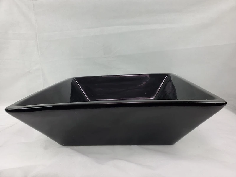 American Imaginations 16.1-in. W Above Counter Black Bathroom Vessel Sink Set For Deck Mount Drilling AI-33371