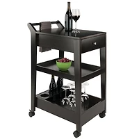 Jeston Entertainment Cart in Espresso Finish