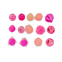 Vibrant Life Ensemble Cadeau de Bas de Noël de Jouets pour Chat de 18 Pcs, Rose