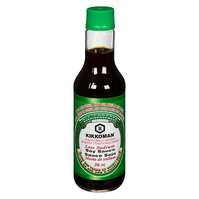 KIKKOMAN SAUCE SOJA MOINS DE SODIUM 37% Moins de sodium que notre sauce soja ordinaire