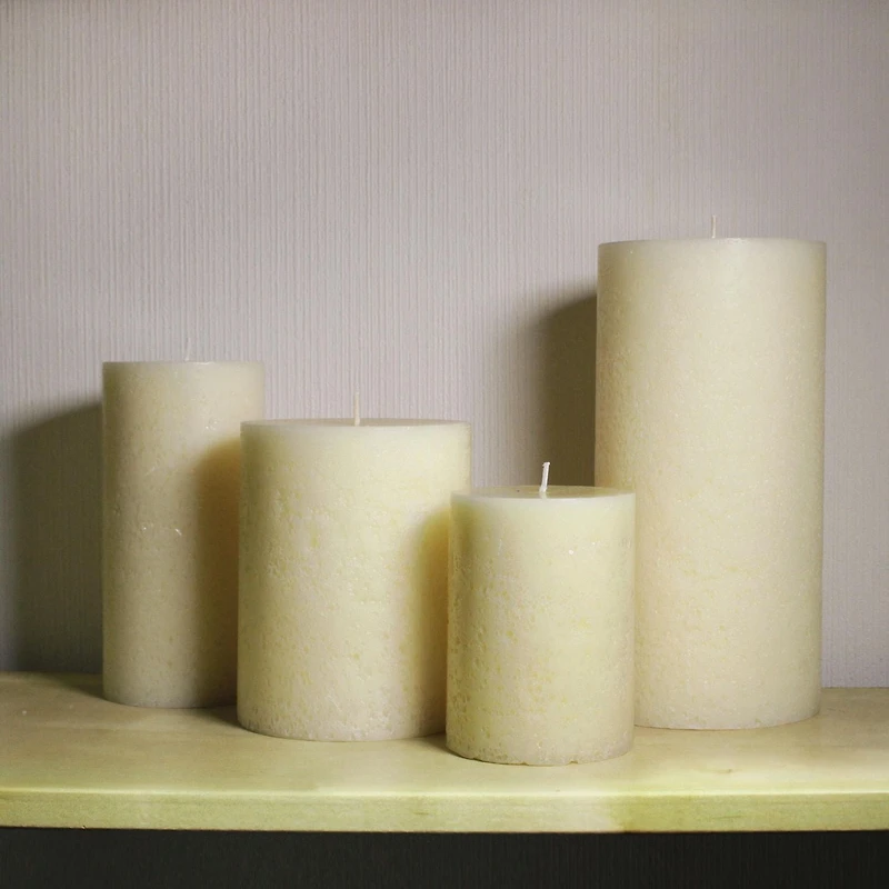 Hometrends 4" Vanilla Sandalwood Scented Pillar Candle, 3"Dia x 4"H
