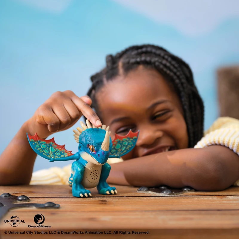 Dreamworks Dragons How to Train Your Dragon, Roaring Minis Deadly Nadder, Jouet dragon interactif avec 25 effets sonores, jouets pour filles et garçons à partir de 4 ans
