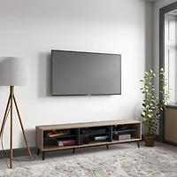 CorLiving Cole Modern Engineered Wood TV Stand with Open Shelves for Most TVs up to 85"
