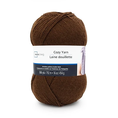 Mainstays Cozy Medium Acrylic Yarn 1 Ball, 454g / 792m, Acrylic Yarn 454g 792m