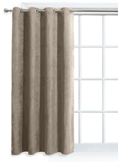 Panneau de fenêtre Mainstays en similisuède taupe