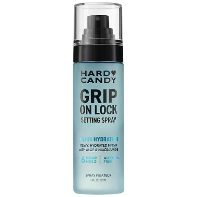 Hard Candy Grip On Lock Setting Spray, Alcohol-Free, 16 Hour Hold, Dewy Finish, Hydrating, 3.4 fluid ounces