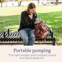 Lansinoh Manual Breast Pump, Hand Pump for Breastfeeding, Lightweight and Portable Design, Includes 5 oz Baby Bottle