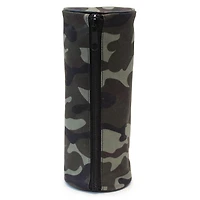 Pen+Gear Khaki Green Camo Barrel Pencil Pouch in Durable Polyester