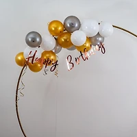 illooms Gold, Silver, White LED Light Up Balloons, Pack of 15