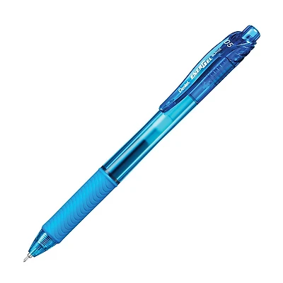 EnerGel-X Retractable Gel Roller, (0.5mm) Needle Tip, Sky Blue Ink