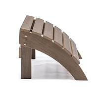 Backyard Lifestyles Outdoor Footrest - UV-Protected Polycarbonate, Brown - Weather-Resistant