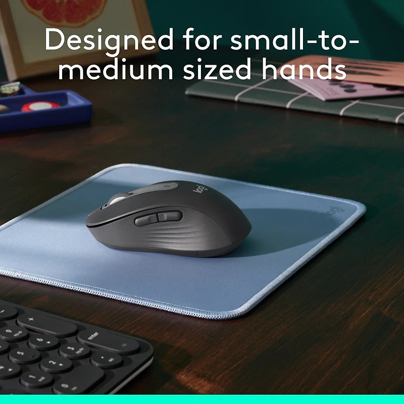 Logitech Signature M650 Souris Sans Fil - Pour Mains de Petites & Moyennes Tailles - Graphite