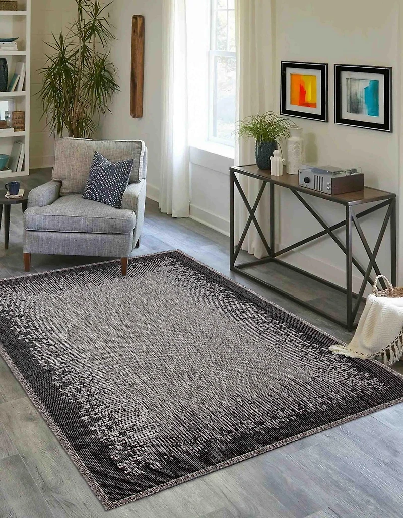ECARPET Edge Contemporary/Modern Area Rug for living room, bedroom, dining room, entrance, hallway and more.