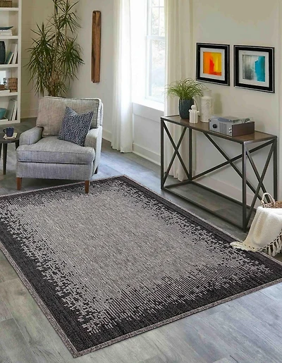 ECARPET Edge Contemporary/Modern Area Rug for living room, bedroom, dining room, entrance, hallway and more.