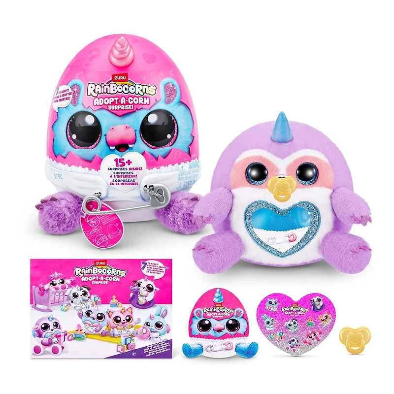 Adopt-A-Corn Surprise de ZURU Surprise Déballage Doux Jouet