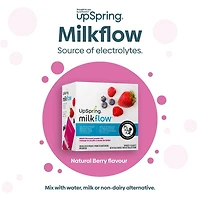 UpSpring Milkflow, mélange en poudre a saveur de BAIES, aide a stimuler la production de lait maternel, 16ct