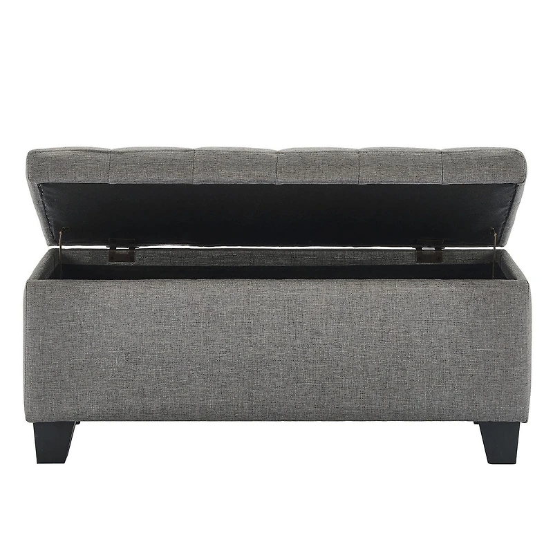 Fabric Storage Ottoman - Grey