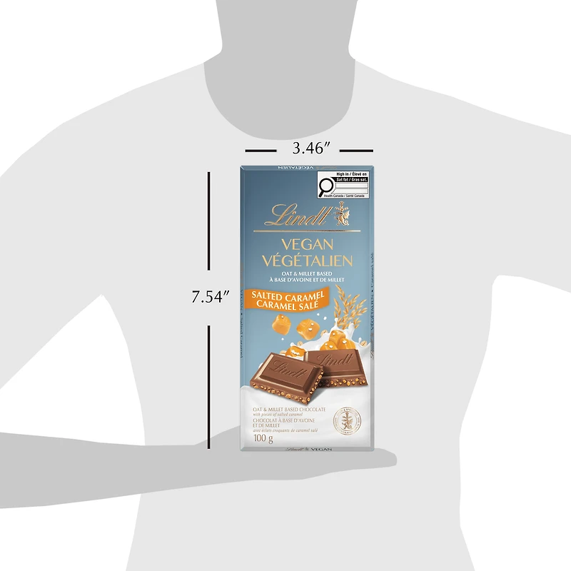 Lindt Vegan Salted Caramel Chocolate Bar, 100 Grams