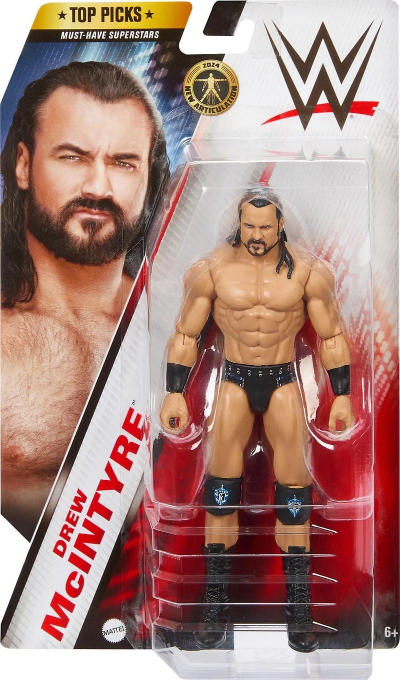 WWE Top Picks Drew McIntyre Action Figure, 6-inch Collectible Superstar with Articulation & Life-Like Look