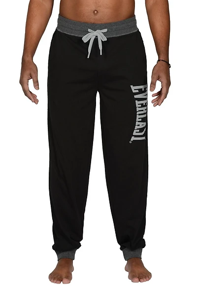 Everlast Pantalon de pyjama en jersey Pantalon pour homme avec revers