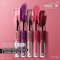 NYX PROFESSIONAL MAKEUP, Shine loud, Couleur pour lèvres haute brillance, longue tenue, Formule vegan - BORN TO HUSTLE (Rose) Couleur haute brillance