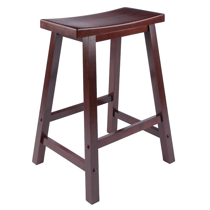 Winsome Tabouret de Comptoir Satori Saddle Seat, Noyer