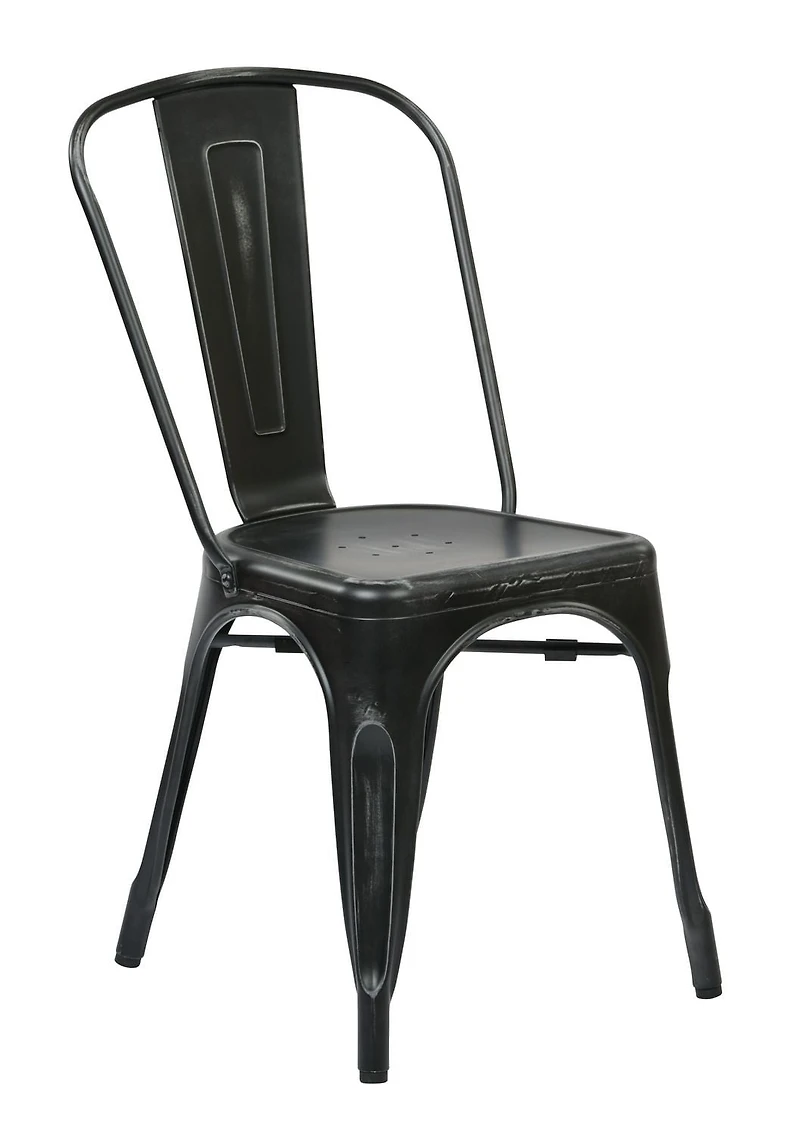 OSP Designs Bristow Antique Black Metal Dining Chair
