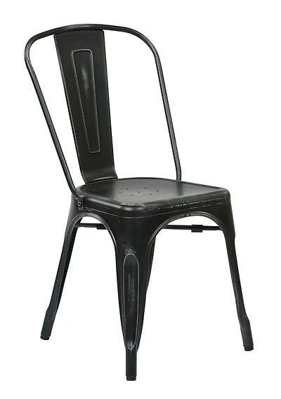OSP Designs Bristow Antique Black Metal Dining Chair