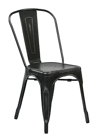 OSP Designs Bristow Antique Black Metal Dining Chair