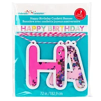 Bannière Joyeux anniversaire ornée de confettis, Way to Celebrate