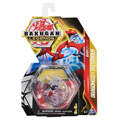 Bakugan Legends, Dragonoid X Tretorous, 2-inch-Tall Collectible Action Figure and Trading Cards, Kids Toys for Boys 6 and up