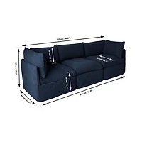 Ensemble de patio modulaire 3 places Patioflare Flexiform, bleu